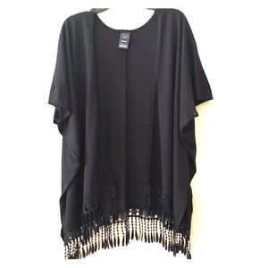 Black kimono cardigan